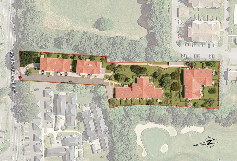Plan masse de la résidence, boulevard de Linz