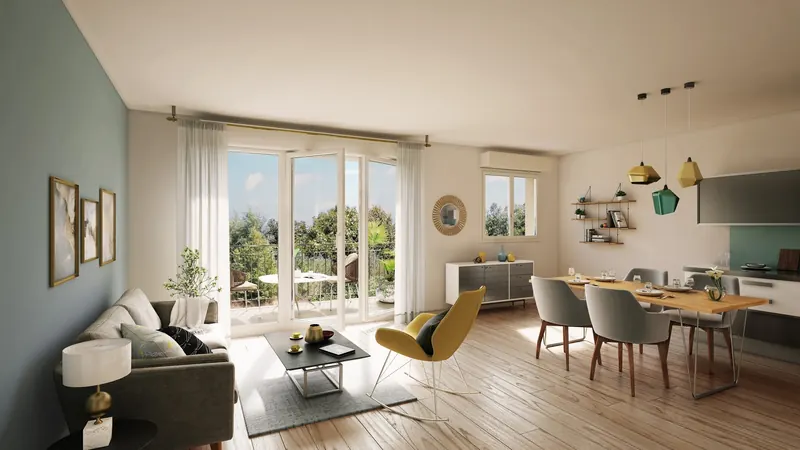 Séjour d'un appartement des Nautiles (illustration non contractuelle)