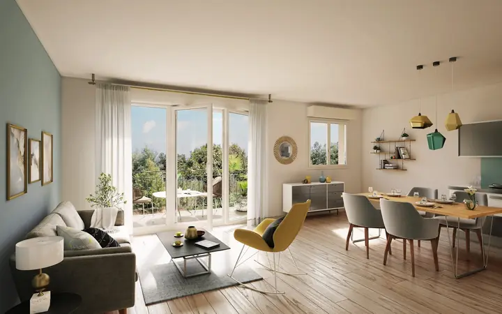 Séjour d'un appartement des Nautiles (illustration non contractuelle)