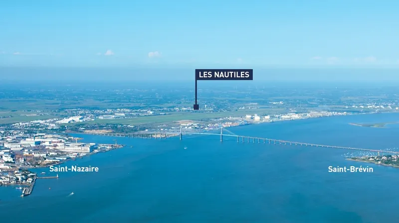Situation des Nautiles à Montoir-de-Bretagne, face à l'estuaire et à Saint-Nazaire