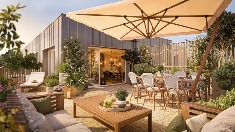 Terrasse d'un appartement (illustration non contractuelle)