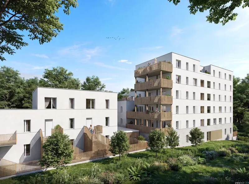 Les bâtiments de Nidelia côté jardin