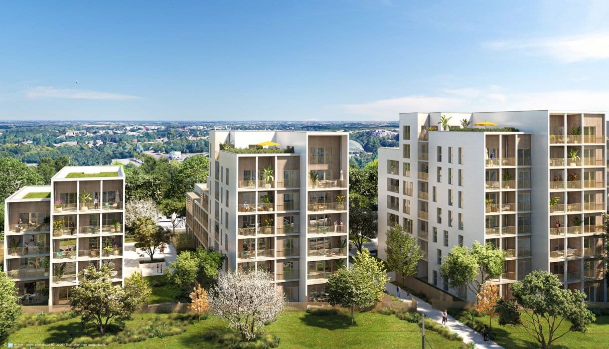 Appartement T4 neuf avec terrasse à La Beaujoire, Nantes, programme Vinci Immobilier