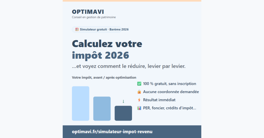 Simulateur d'impôt sur le revenu 2026 gratuit (OPTIMAVI)